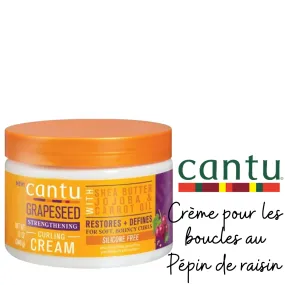 1.2 Cantu Curling Cream fortifiant aux pépins de raisin  340g