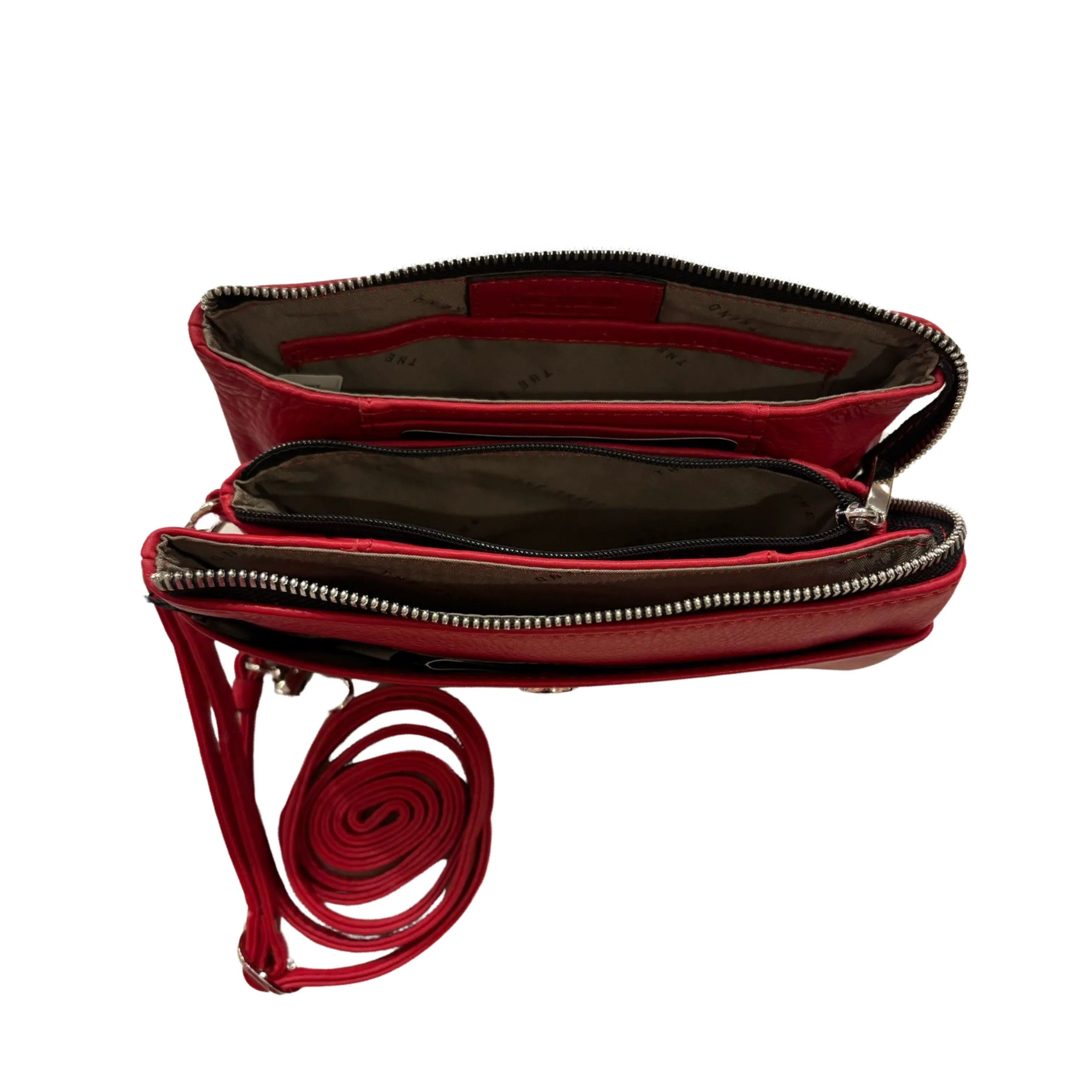 2525542 Red Leather Crossbody