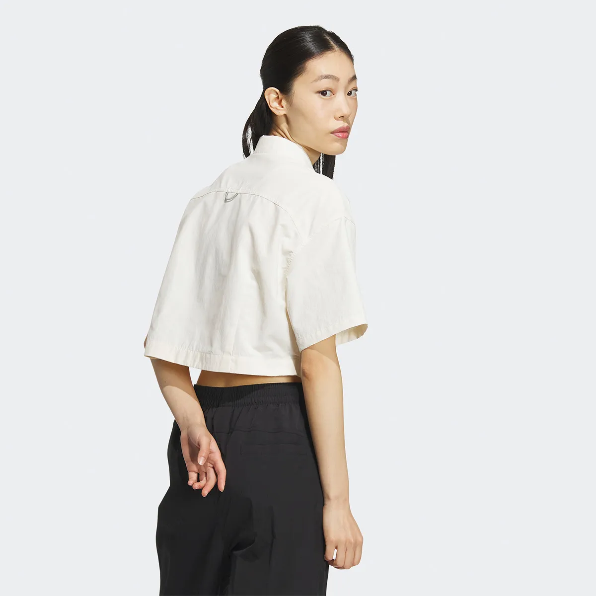 adidas  |Nylon Street Style Plain Logo Shirts & Blouses