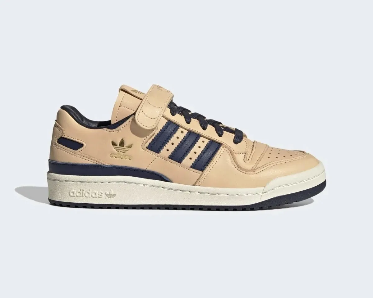 Adidas Originals Forum 84 Low Beige Blue Thread Gold Metallic FY7792