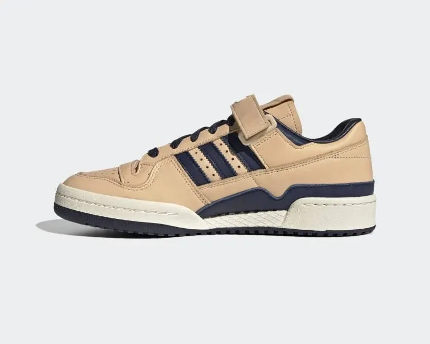 Adidas Originals Forum 84 Low Beige Blue Thread Gold Metallic FY7792