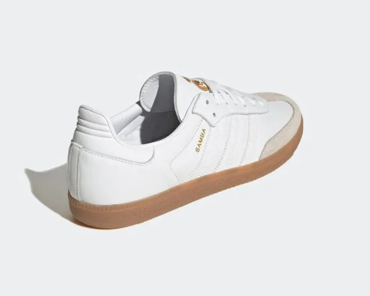 Adidas Samba Real Madrid Cloud White Gold Gum HQ7032