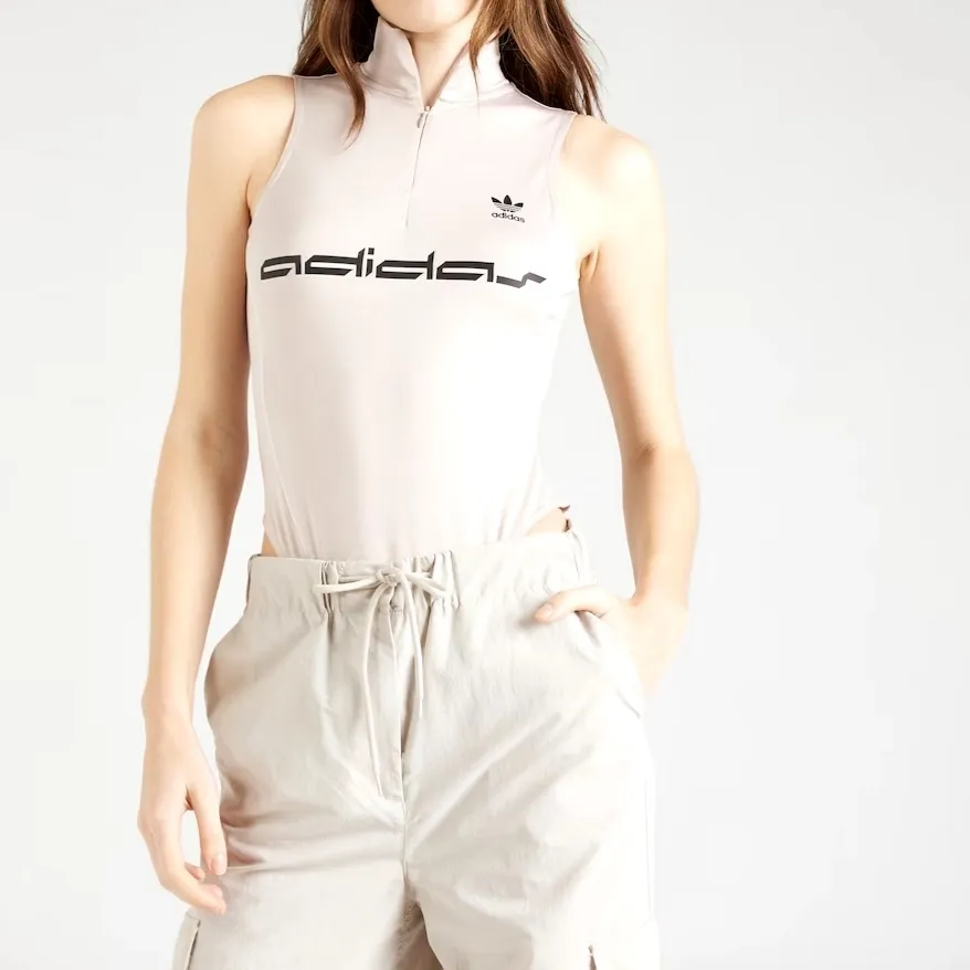 adidas  |Sleeveless Plain High-Neck Logo Tanks & Camisoles