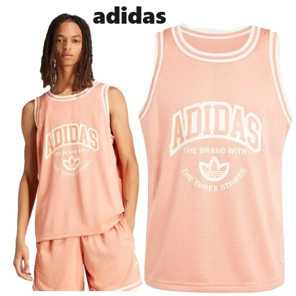 adidas  |Unisex Street Style Plain Logo Tanks