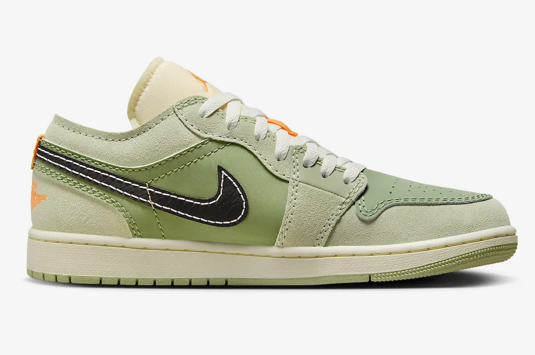 Air Jordan 1 Low Craft SE Sky J Light Olive Bright Mandarin FD6819-300