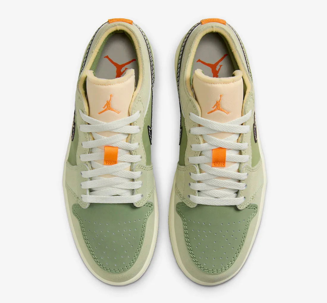 Air Jordan 1 Low Craft SE Sky J Light Olive Bright Mandarin FD6819-300