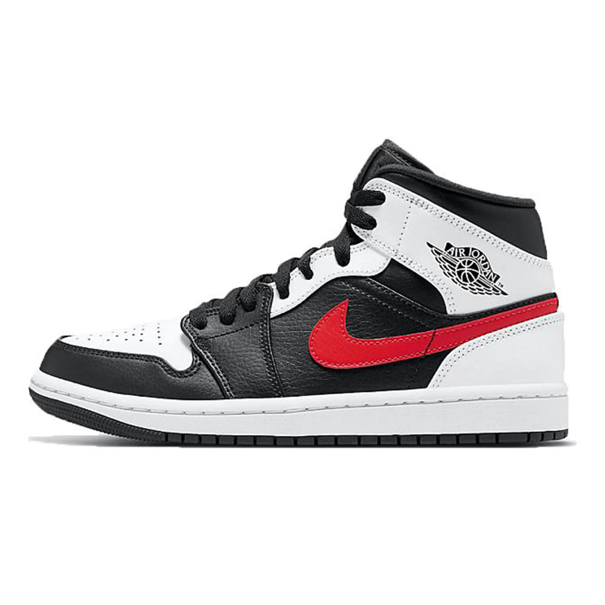 AIR JORDAN 1 MID BLACK CHILE RED WHITE 2021