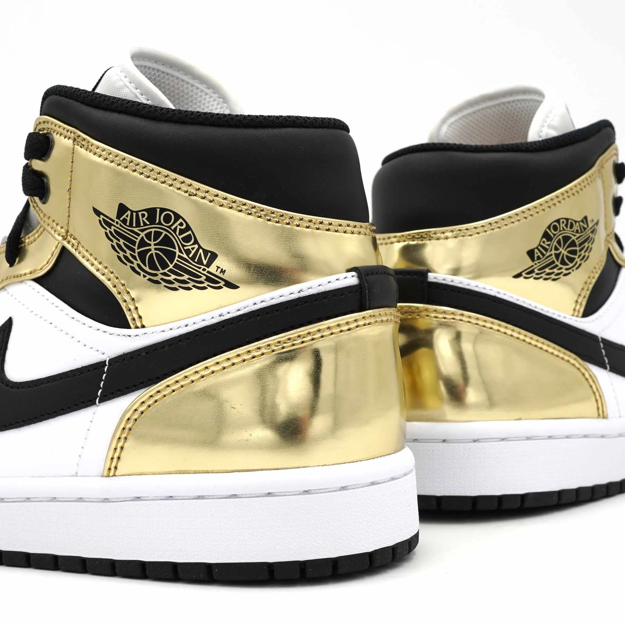 AIR JORDAN 1 MID METALLIC GOLD BLACK WHITE 2020