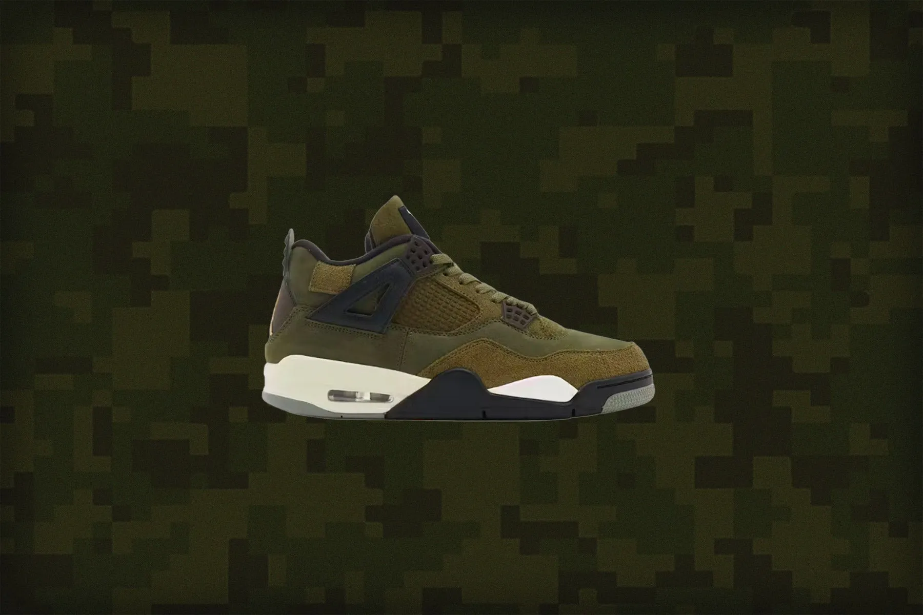 Air Jordan 4 Retro SE Craft (GS) - Medium Olive/Pale Vanilla/Cargo Khaki