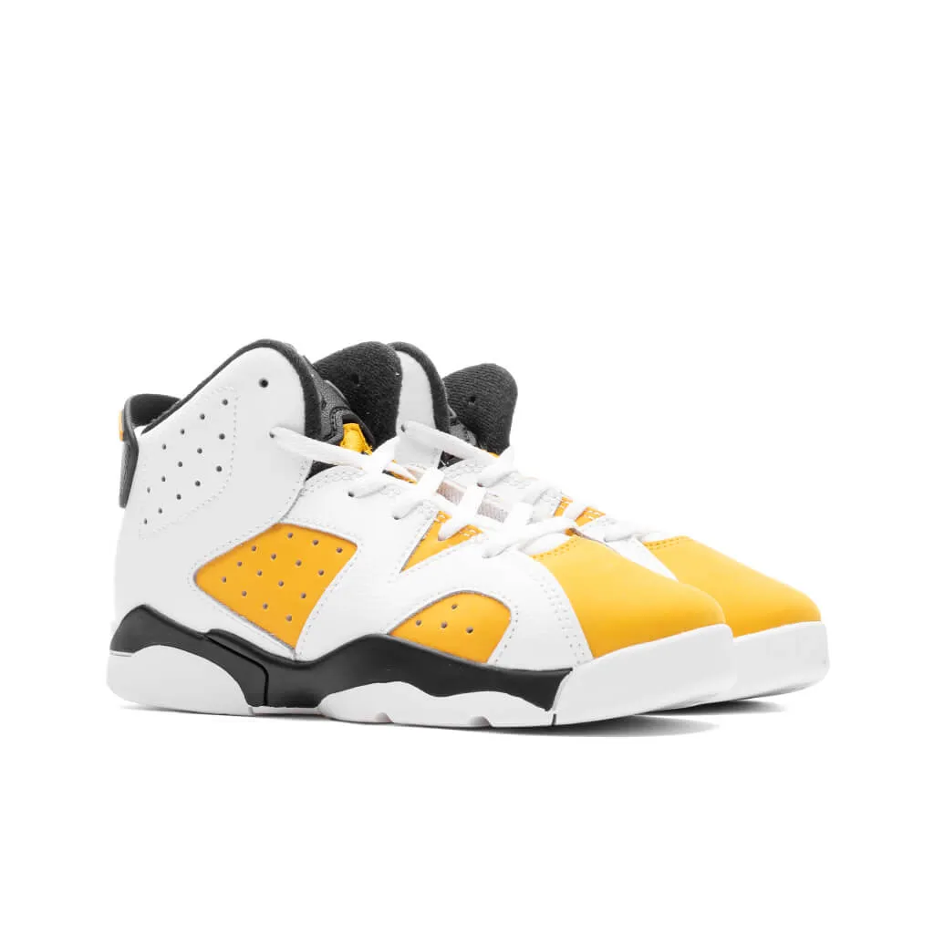 Air Jordan 6 Retro (PS) - White/Yellow Ochre/Black