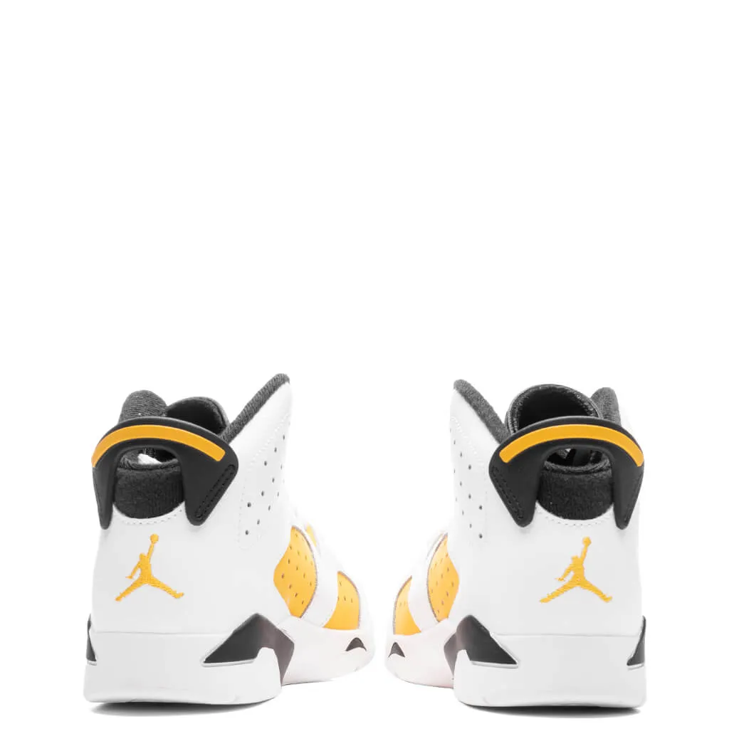 Air Jordan 6 Retro (PS) - White/Yellow Ochre/Black