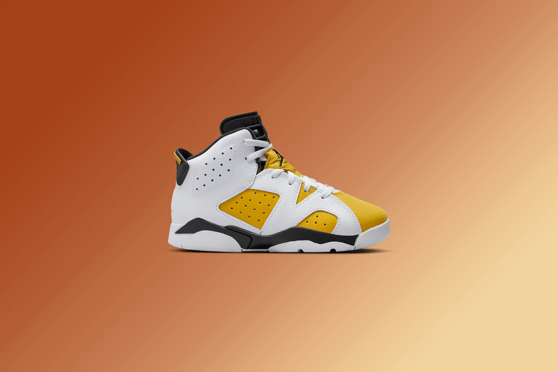 Air Jordan 6 Retro (PS) - White/Yellow Ochre/Black