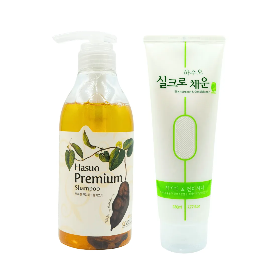 Arum Hasuo Premium Shampoo And Herb Conditioner Set