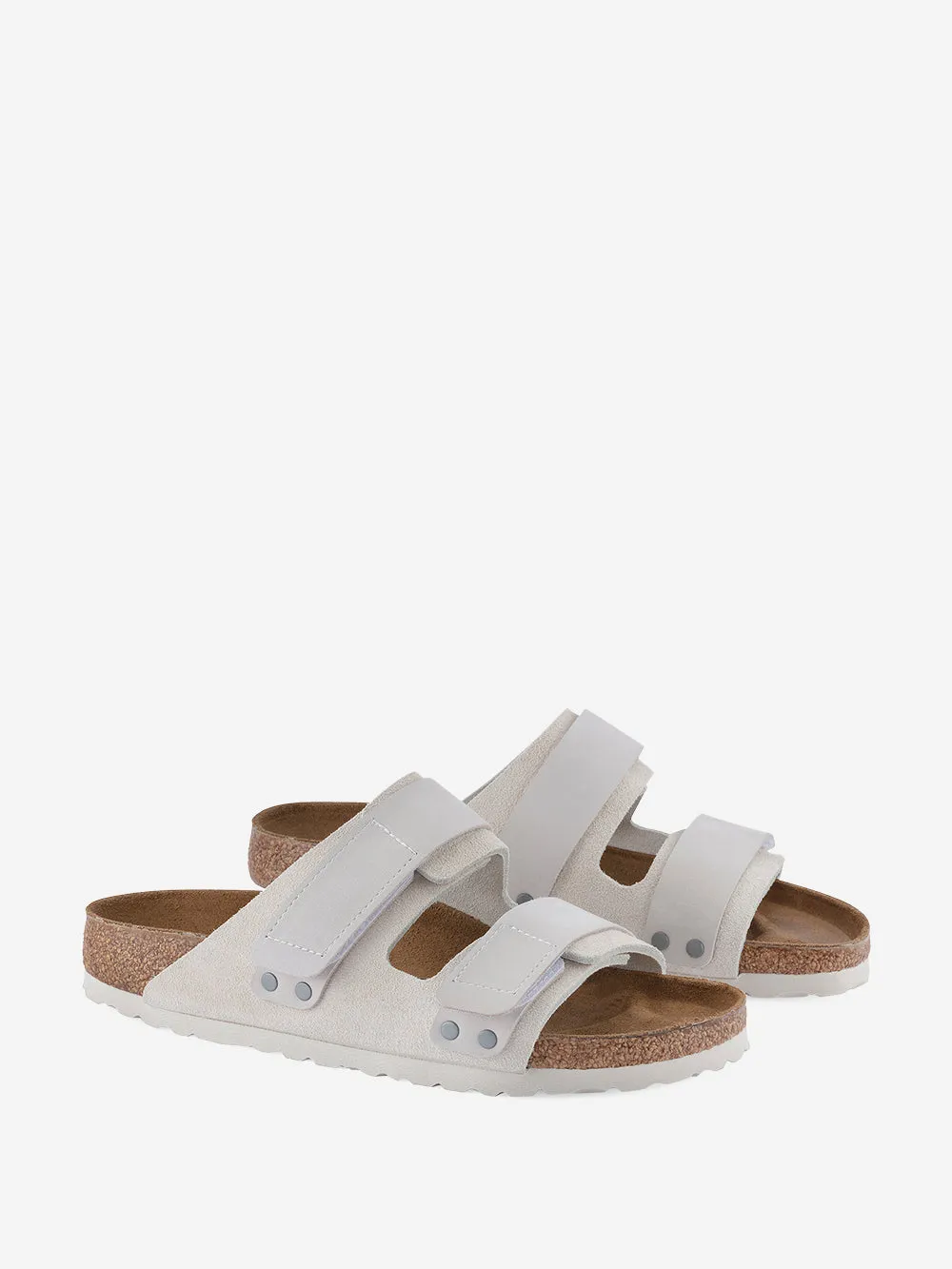 Birkenstock - Ciabatta doppia fascia in pelle con velcro modello Uji