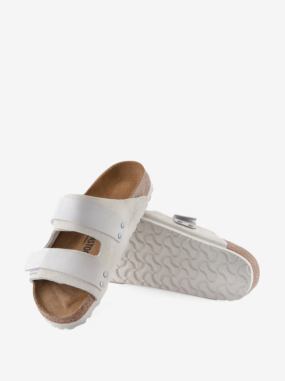 Birkenstock - Ciabatta doppia fascia in pelle con velcro modello Uji