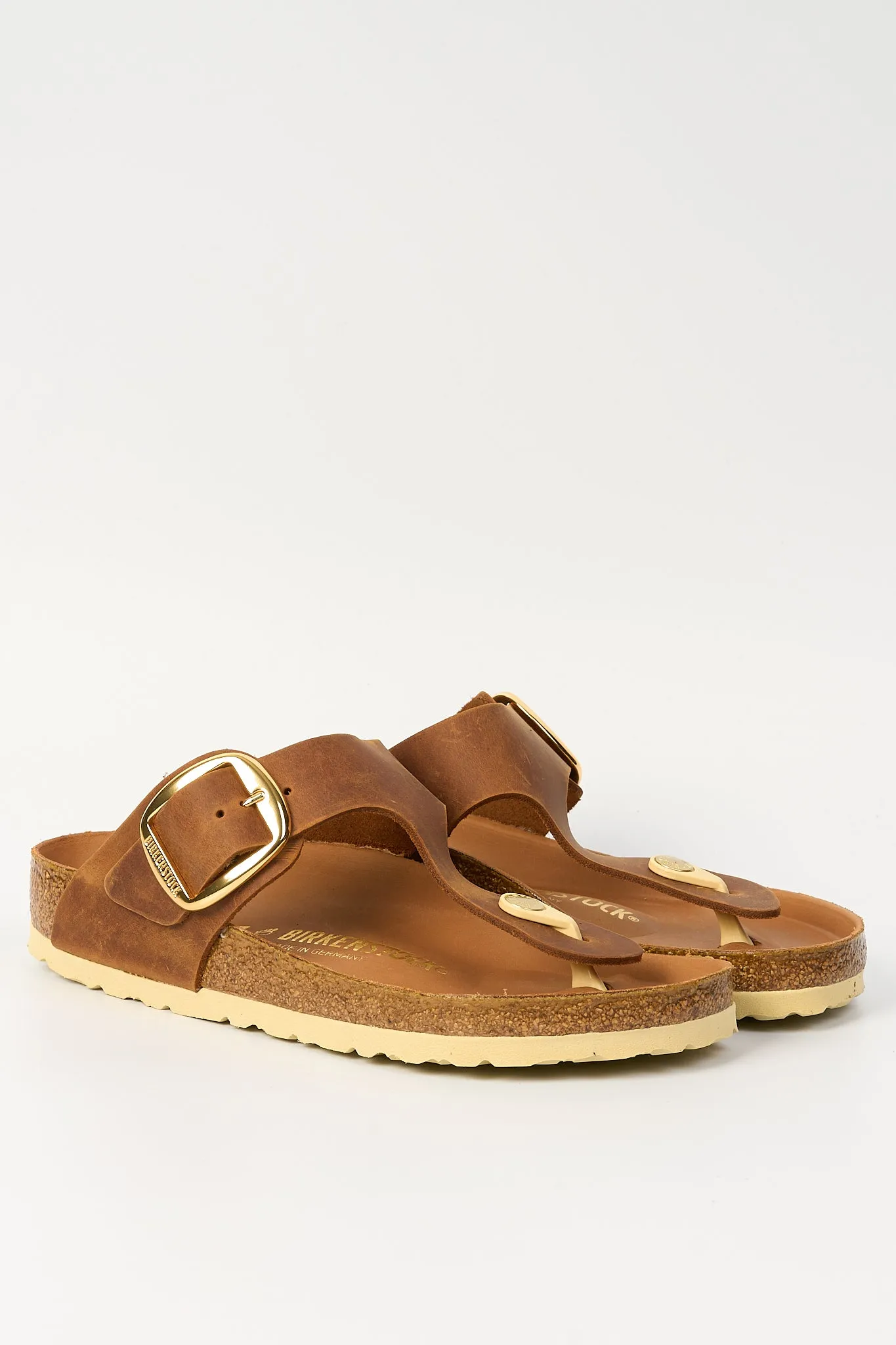 Birkenstock Ciabatta Gizeh Big Buckle Cognac Donna