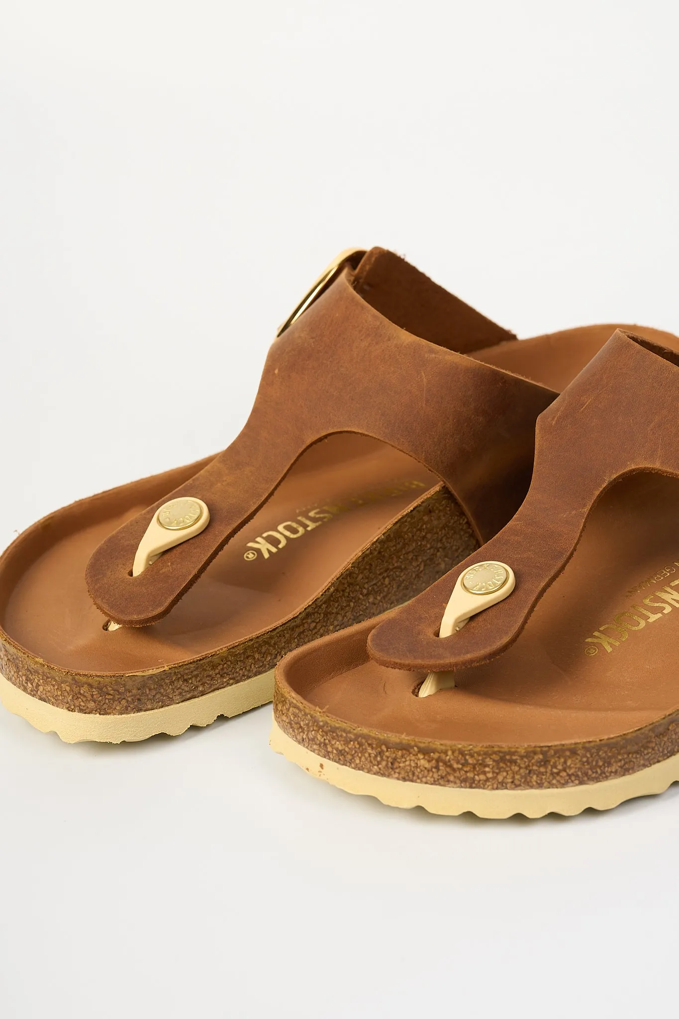 Birkenstock Ciabatta Gizeh Big Buckle Cognac Donna