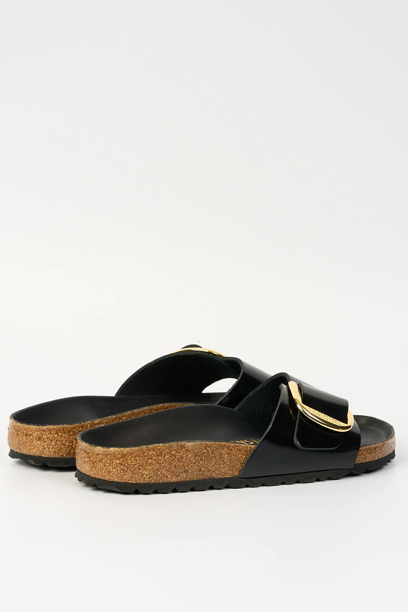 Birkenstock Ciabatta Madrid Big Buckle Nero Donna