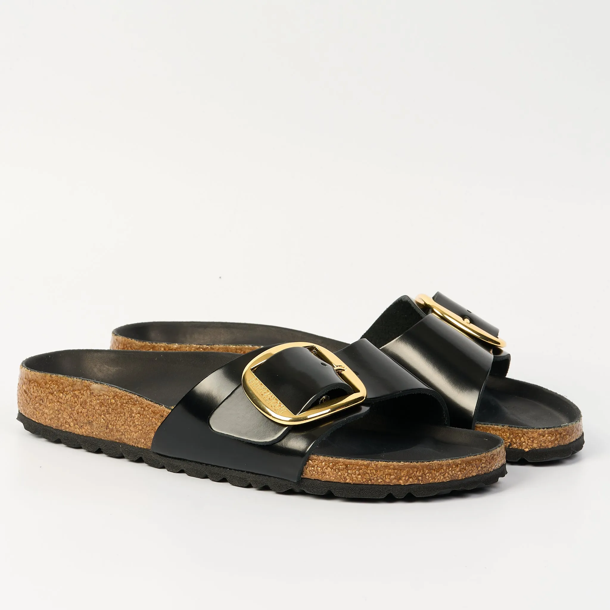 Birkenstock Ciabatta Madrid Big Buckle Nero Donna