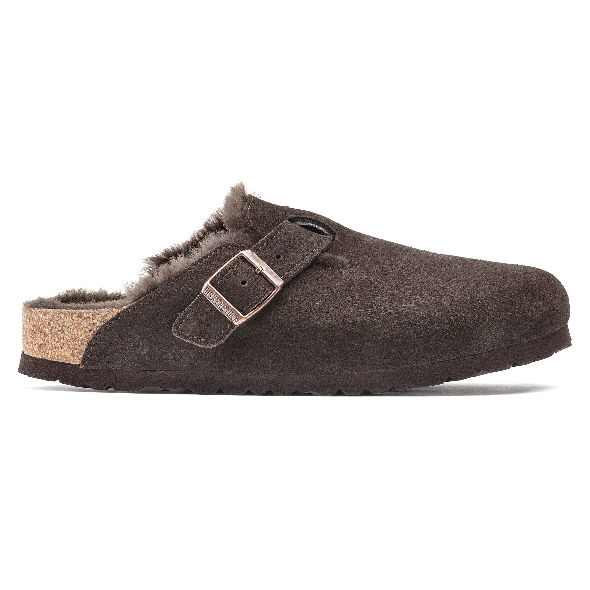 Birkenstock Sabots Boston fourrure agneau Mocha