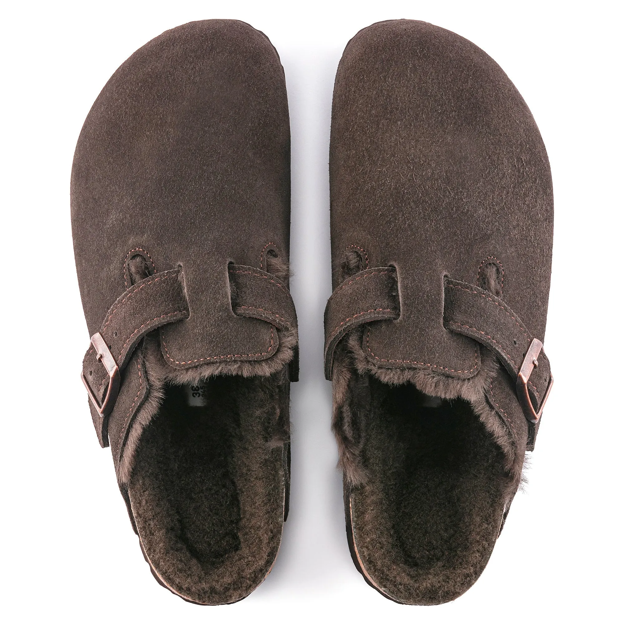 Birkenstock Sabots Boston fourrure agneau Mocha