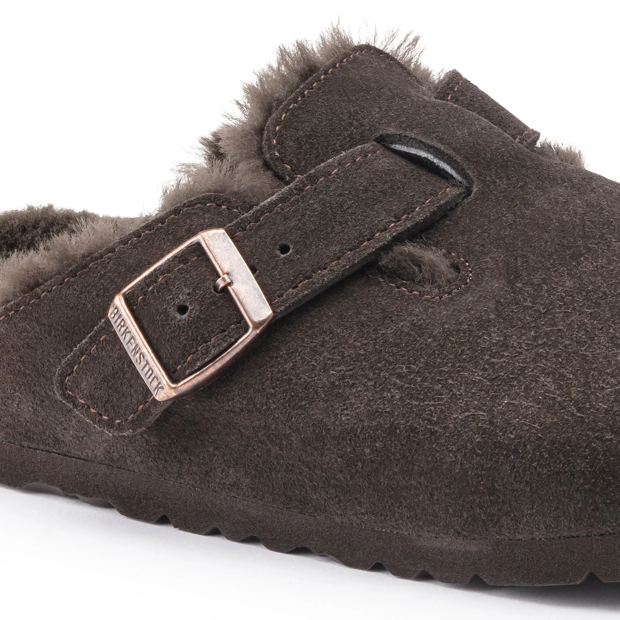 Birkenstock Sabots Boston fourrure agneau Mocha