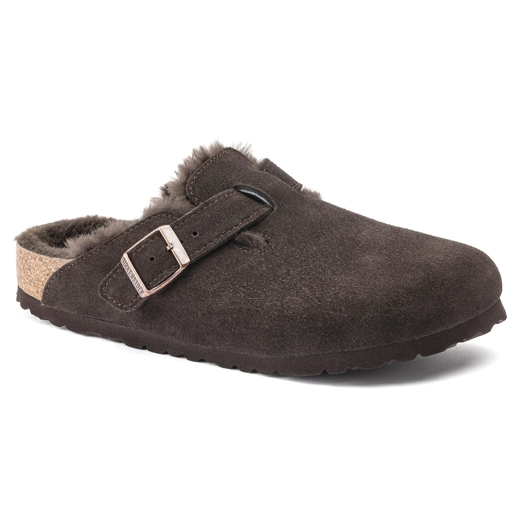 Birkenstock Sabots Boston fourrure agneau Mocha