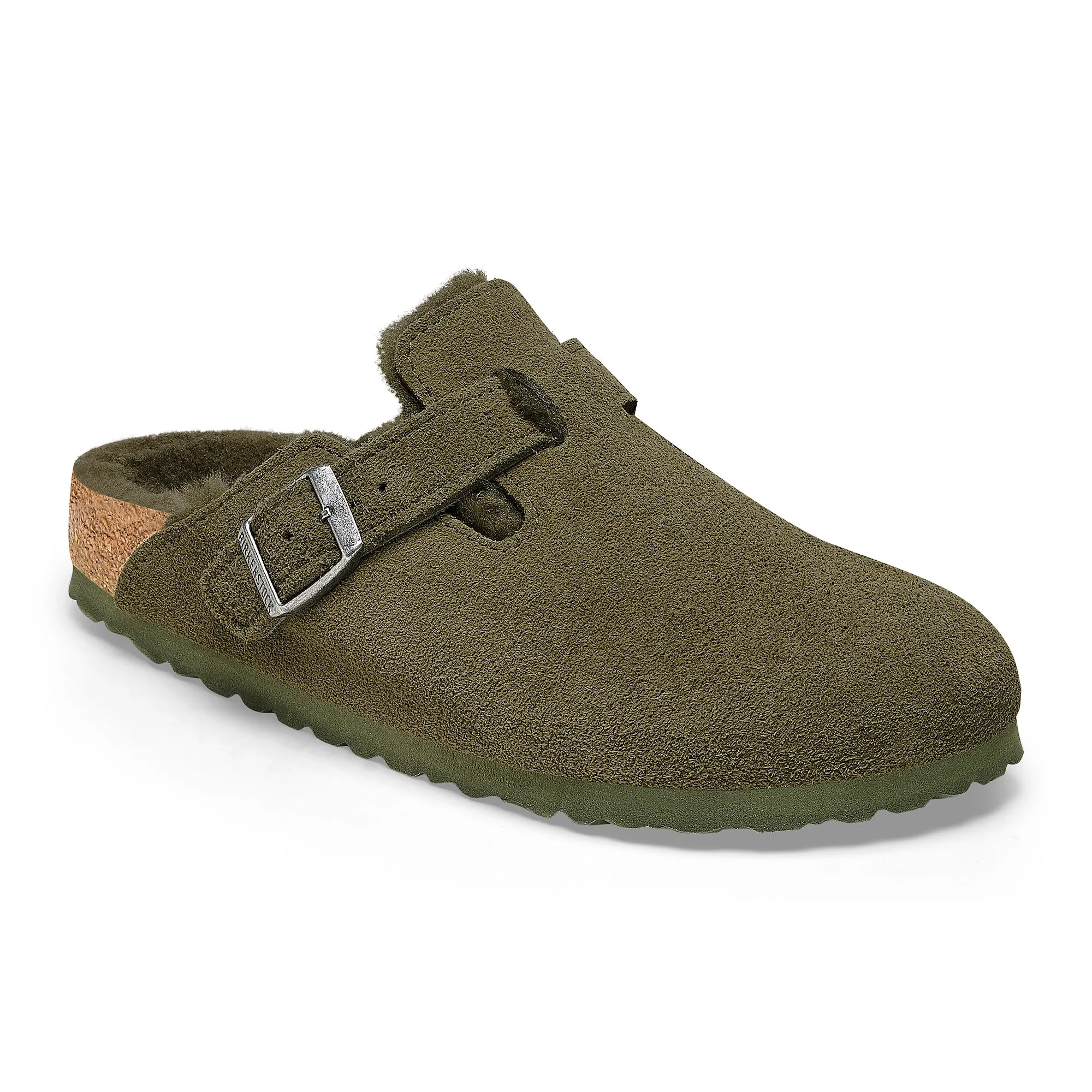 Birkenstock Sabots Boston fourrure agneau Thyme