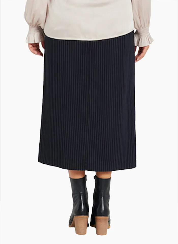 Blackstone Striaght Pinstripe Skirt