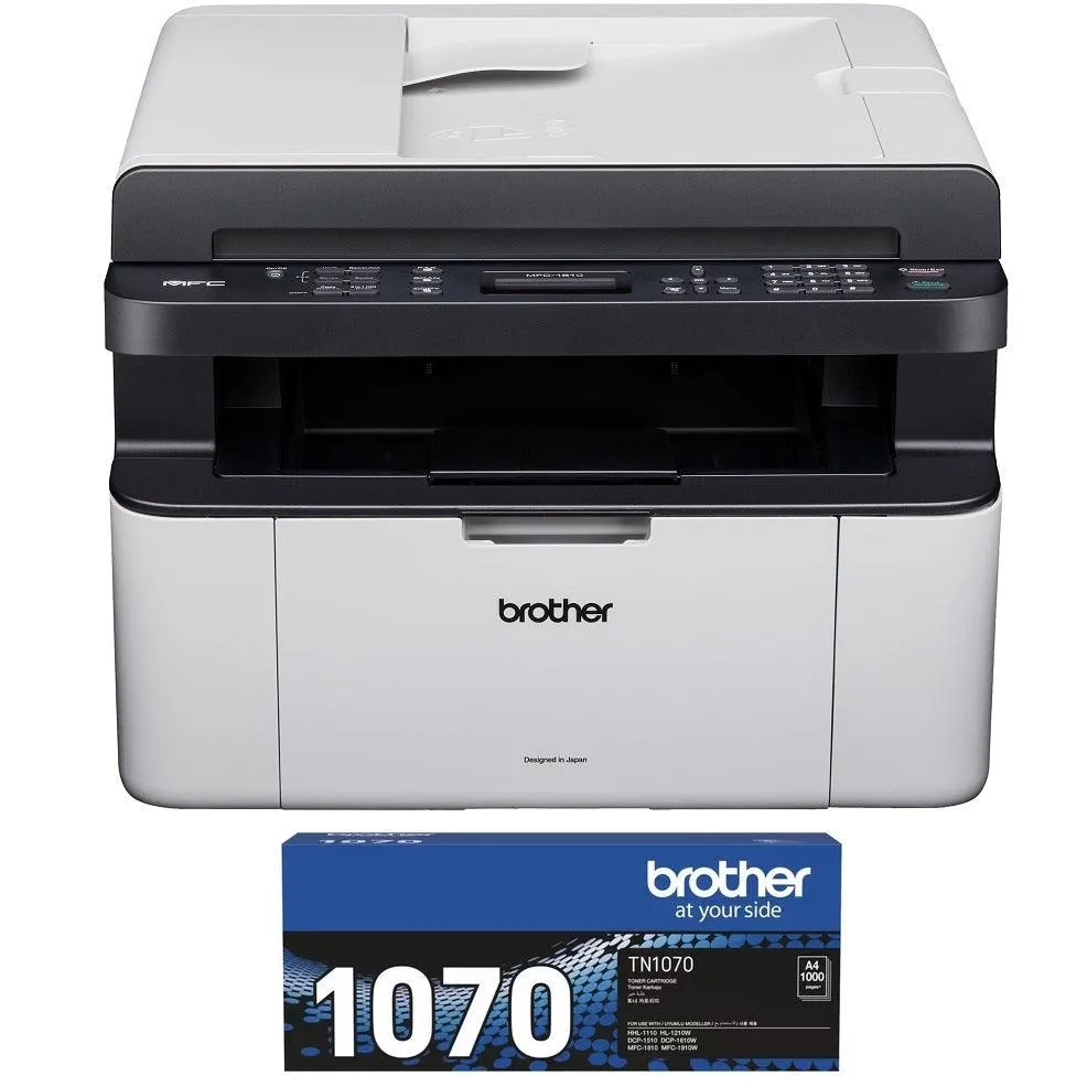 Brother MFC-1810 Mono Laser Printer Multi-Function Centre A4 Value Pack Scan/Copy/Fax Light Grey