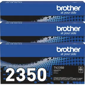 Brother TN-2350 Toner Ink Cartridge Black Genuine TN2350 3 Pack