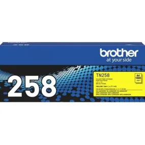 Brother TN258 Ink Toner Cartridge Yellow TN-258Y Genuine Original