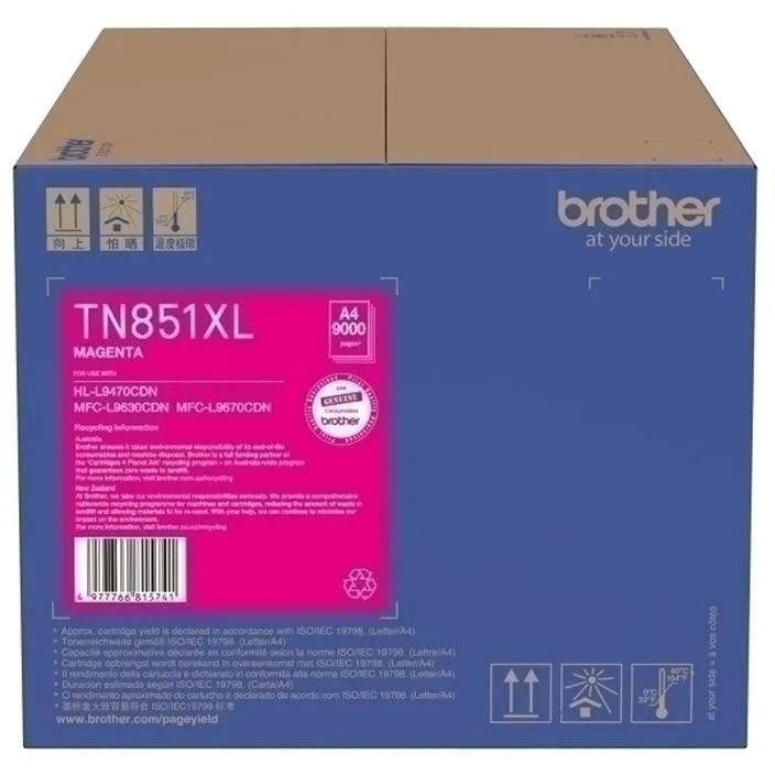 Brother TN851XL Toner Ink Cartridge Magenta Original Genuine TN-851XLM