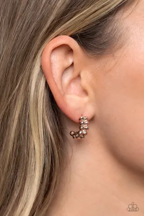 Bubbling Beauty - Rose Gold ~ Paparazzi Earrings