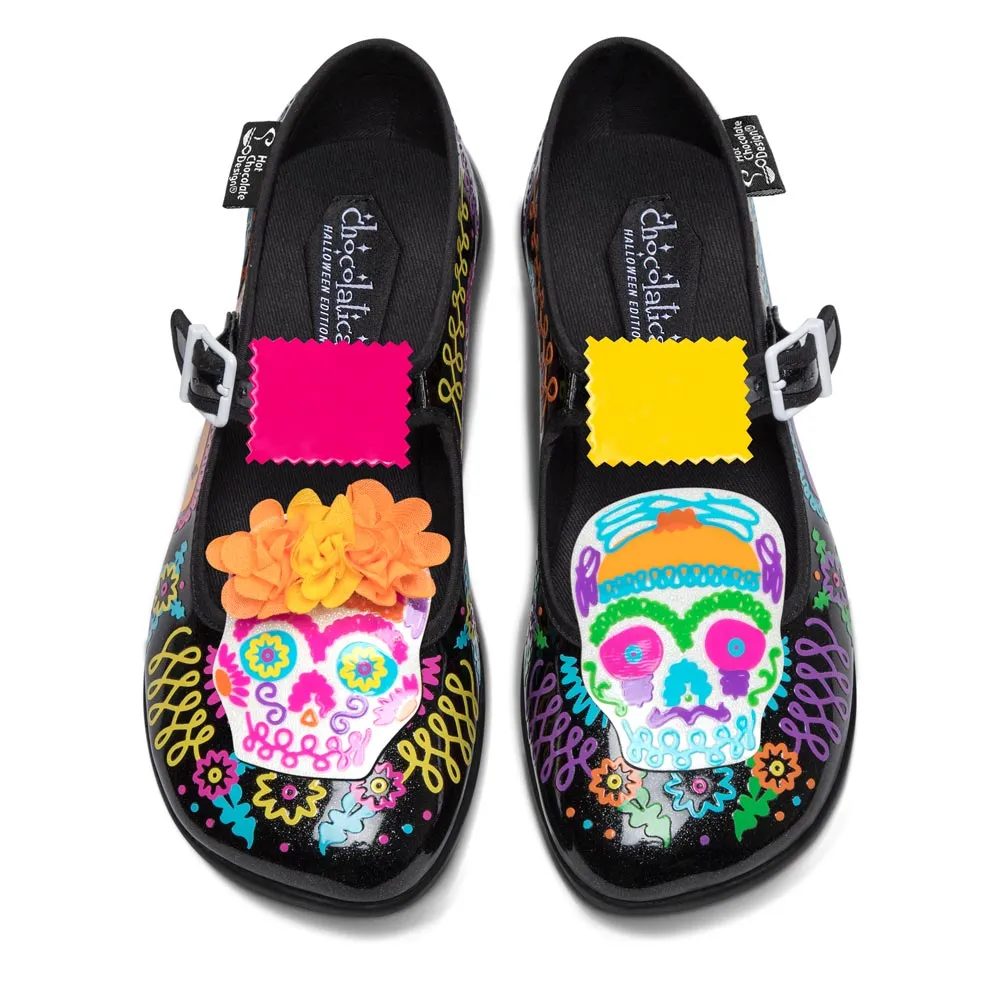 Chocolaticas® Sugar Skull Women's Mary Jane Flat