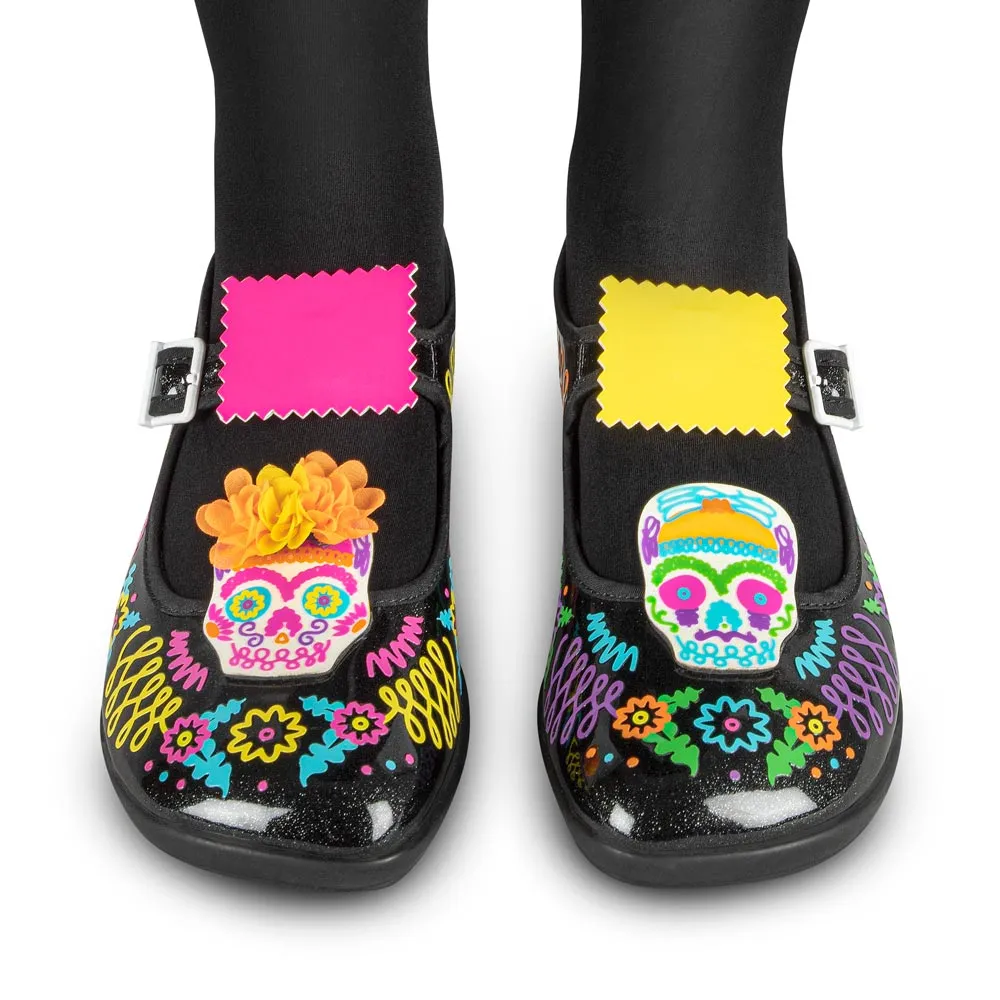 Chocolaticas® Sugar Skull Women's Mary Jane Flat