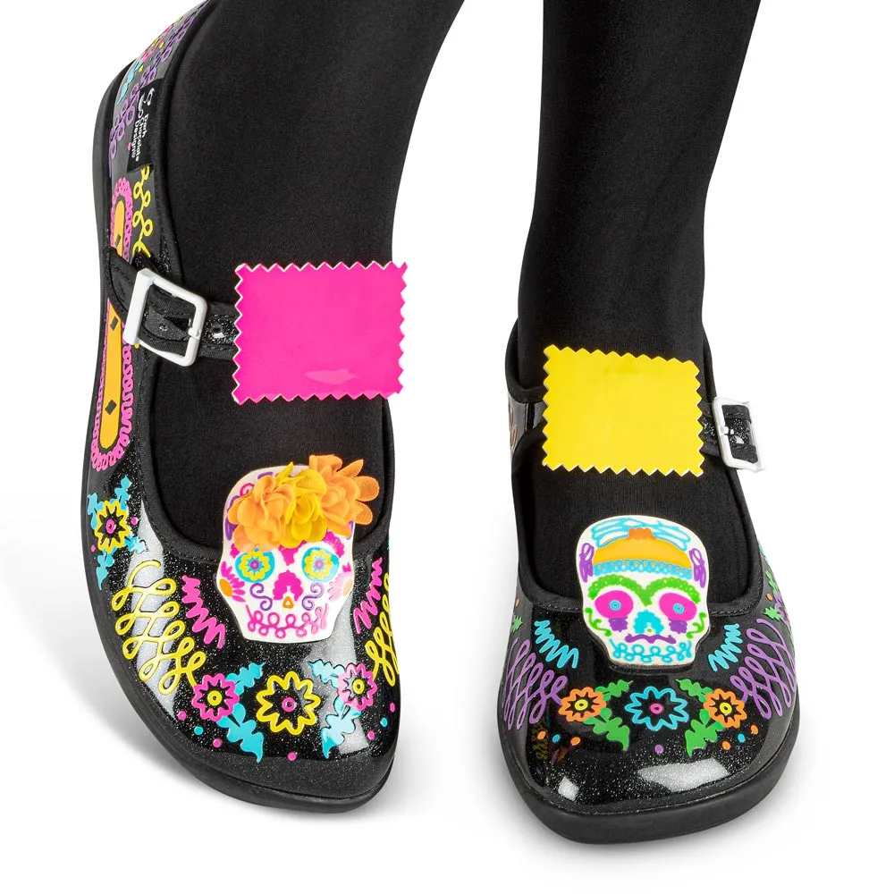 Chocolaticas® Sugar Skull Women's Mary Jane Flat