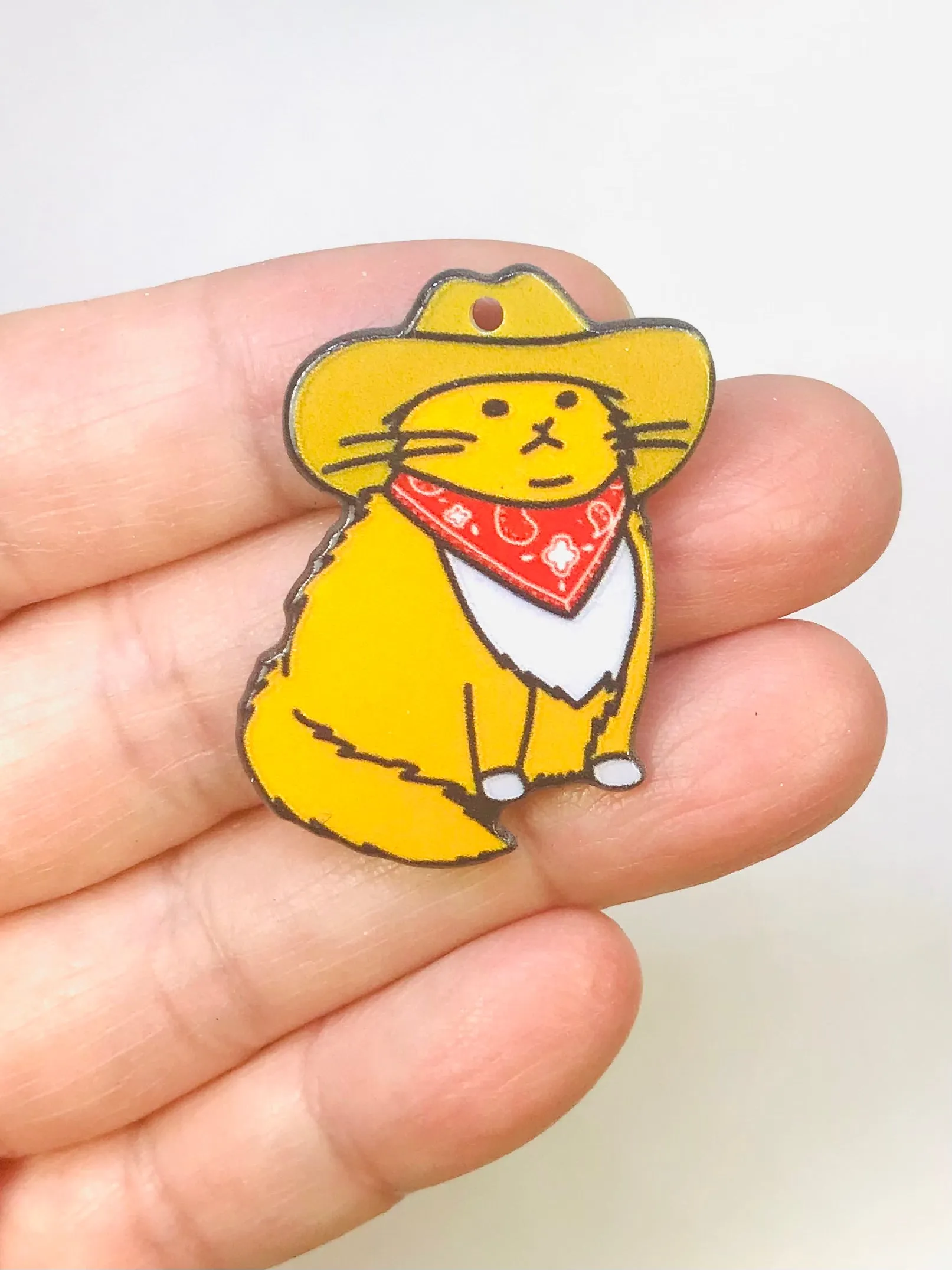 Cowboy Cat Charms, Acrylic Charms, Cowboy Cat Earrings Charms