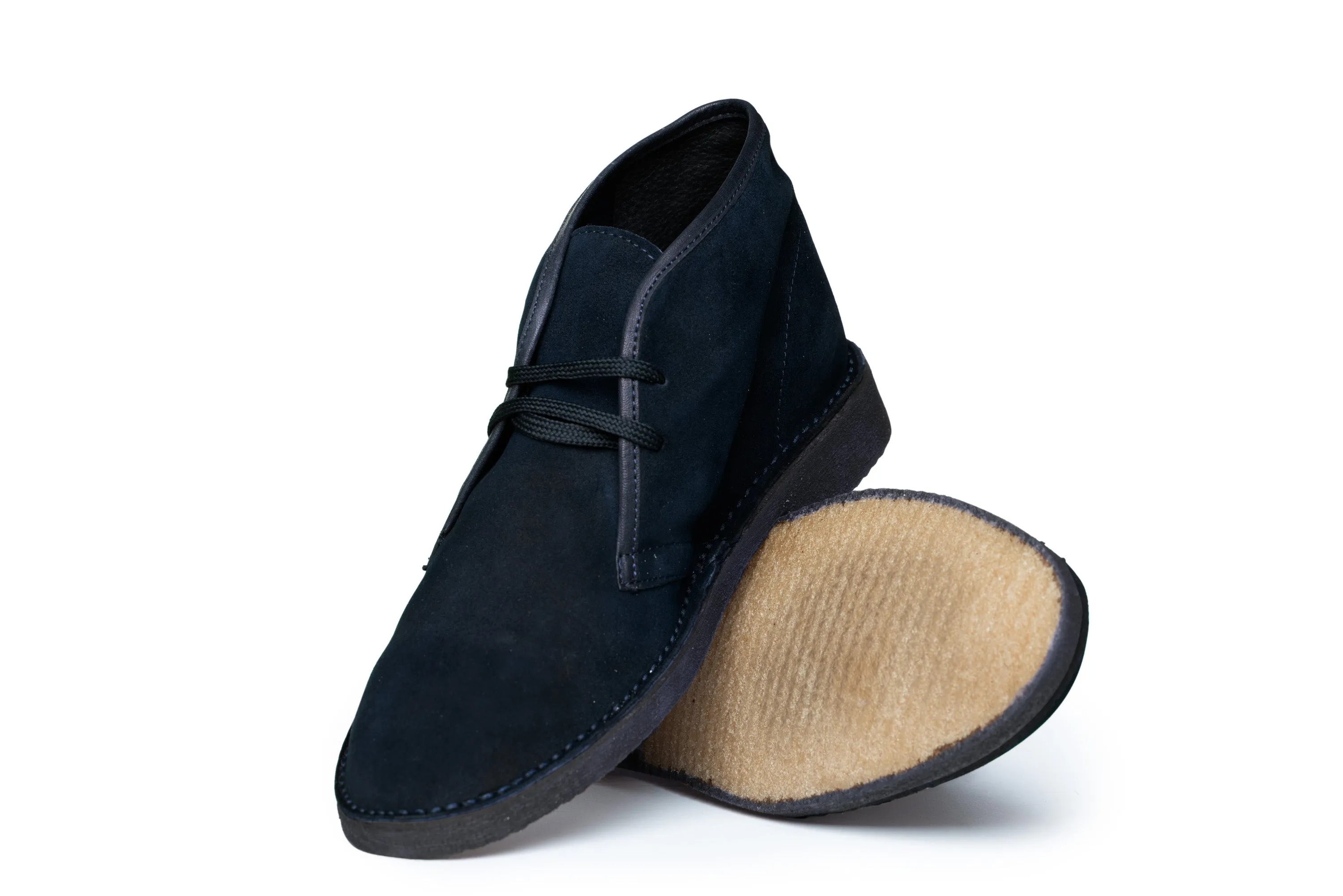 Dark Blue Suede Desert Boot