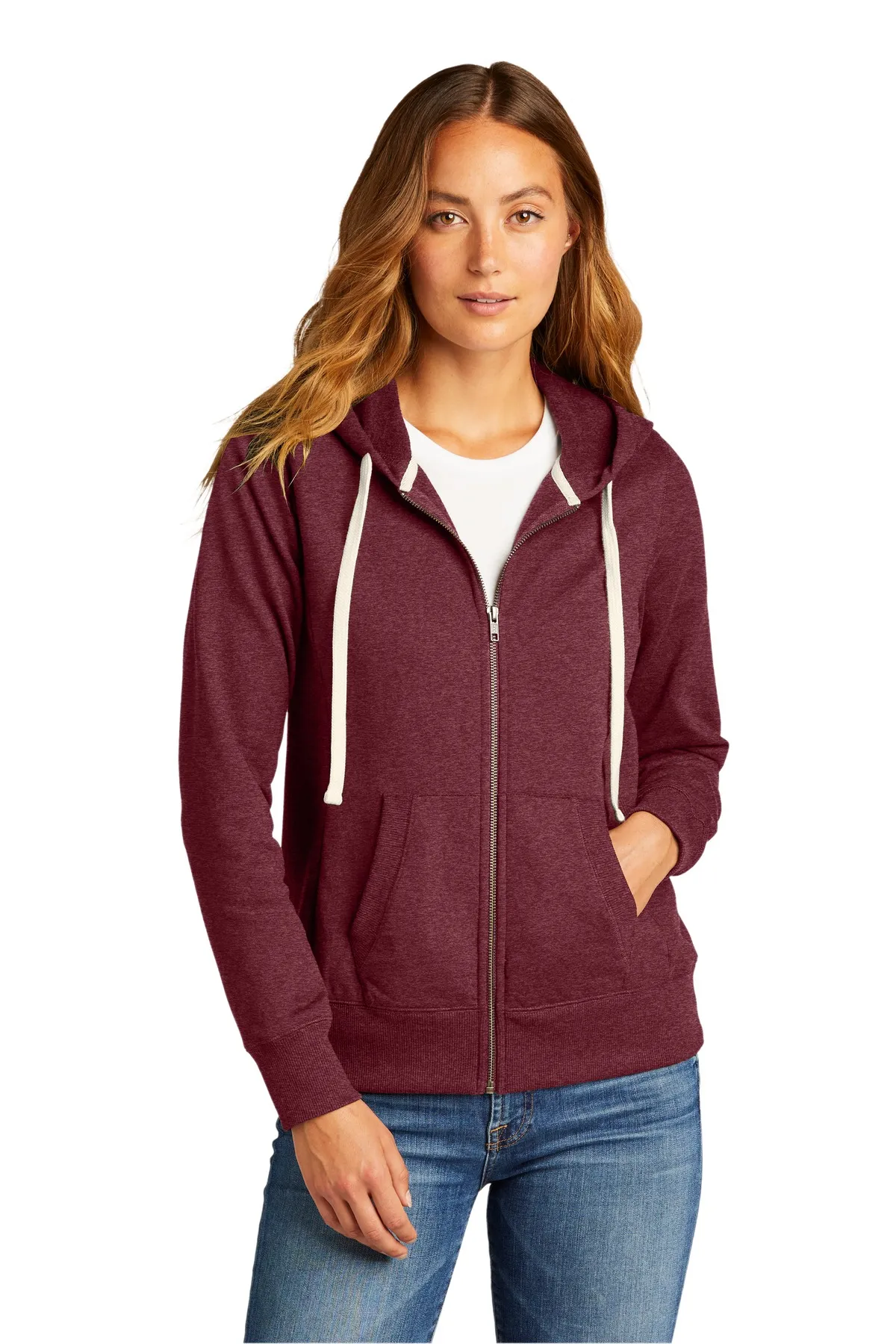 District Clothing DT8103 District   Women's Re-Fleece  Full-Zip Hoodie SKU: DT8103