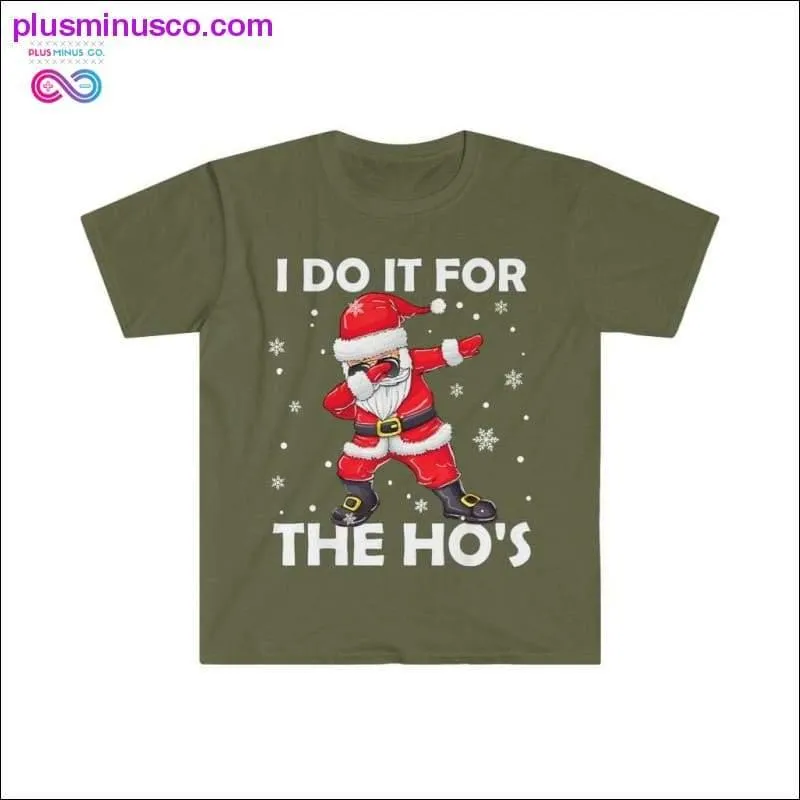 Funny Christmas Santa T-shirt - I Do It For the Ho's