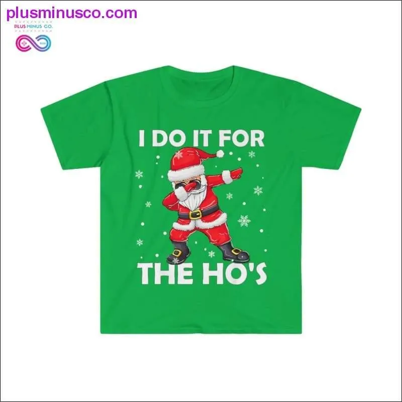 Funny Christmas Santa T-shirt - I Do It For the Ho's