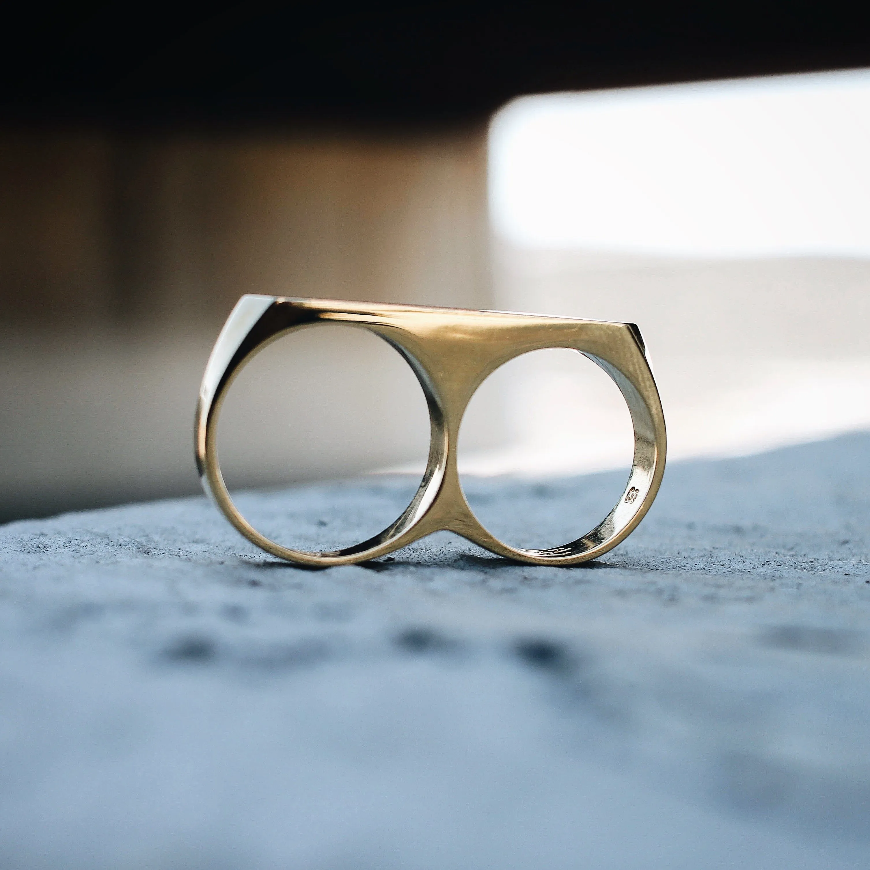 Gold Dual Flat Ring