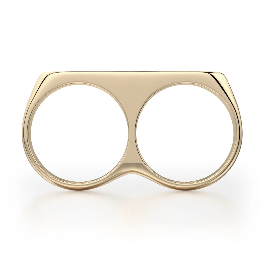 Gold Dual Flat Ring