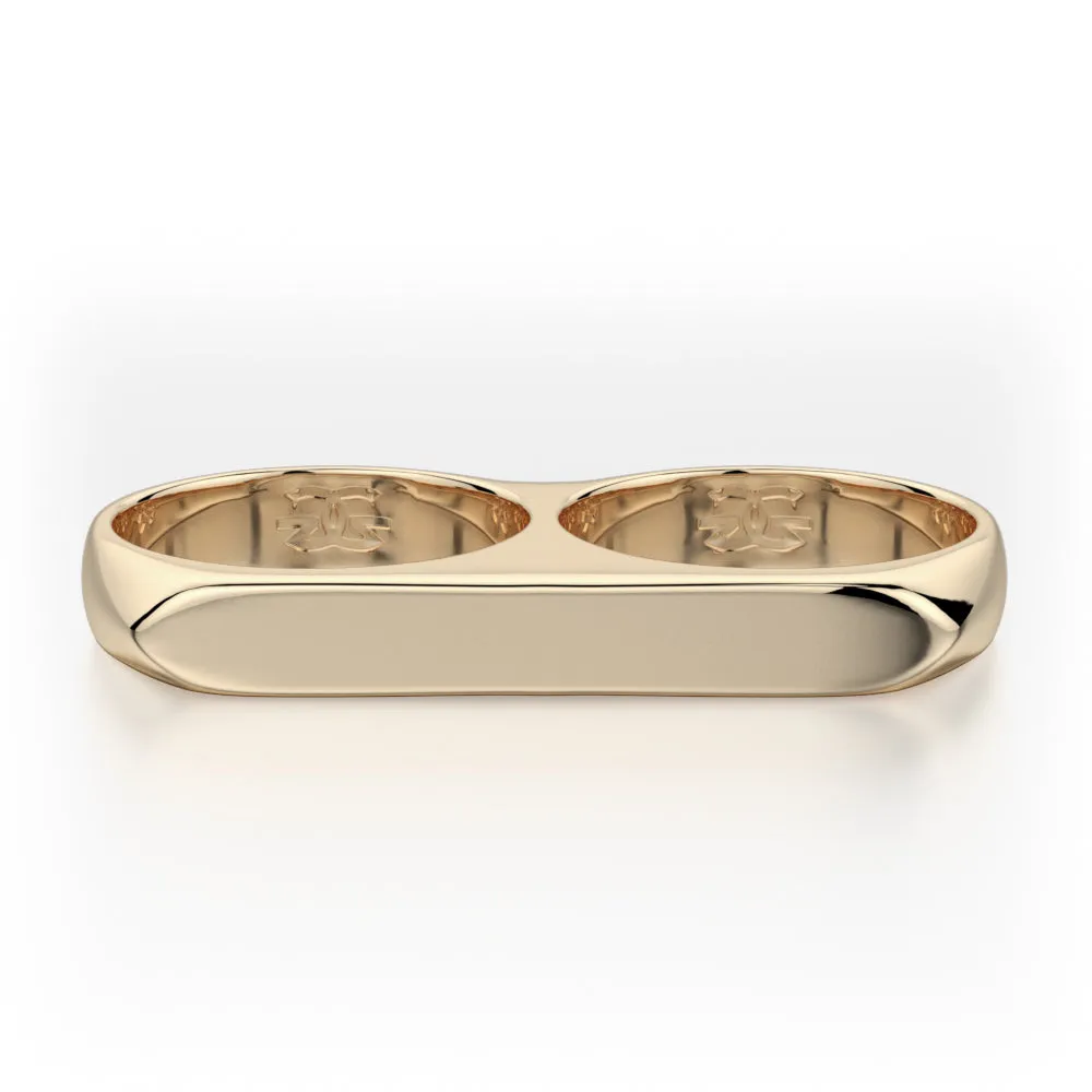 Gold Dual Flat Ring