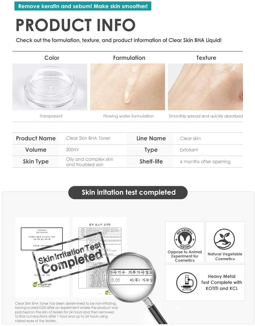 Isntree Clear Skin BHA Toner