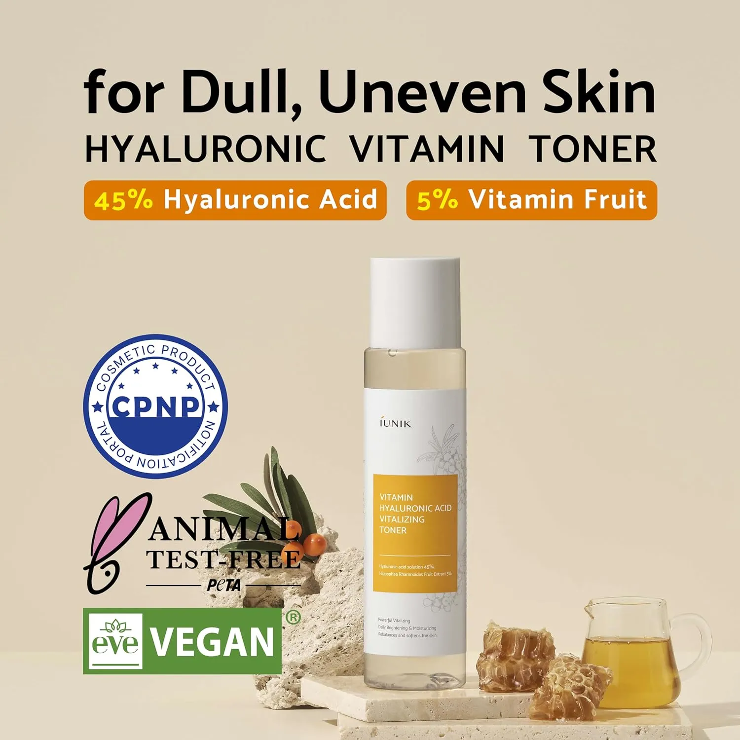 Iunik Vitamin Hyaluronic Acid Vitalizing Toner - 200ML