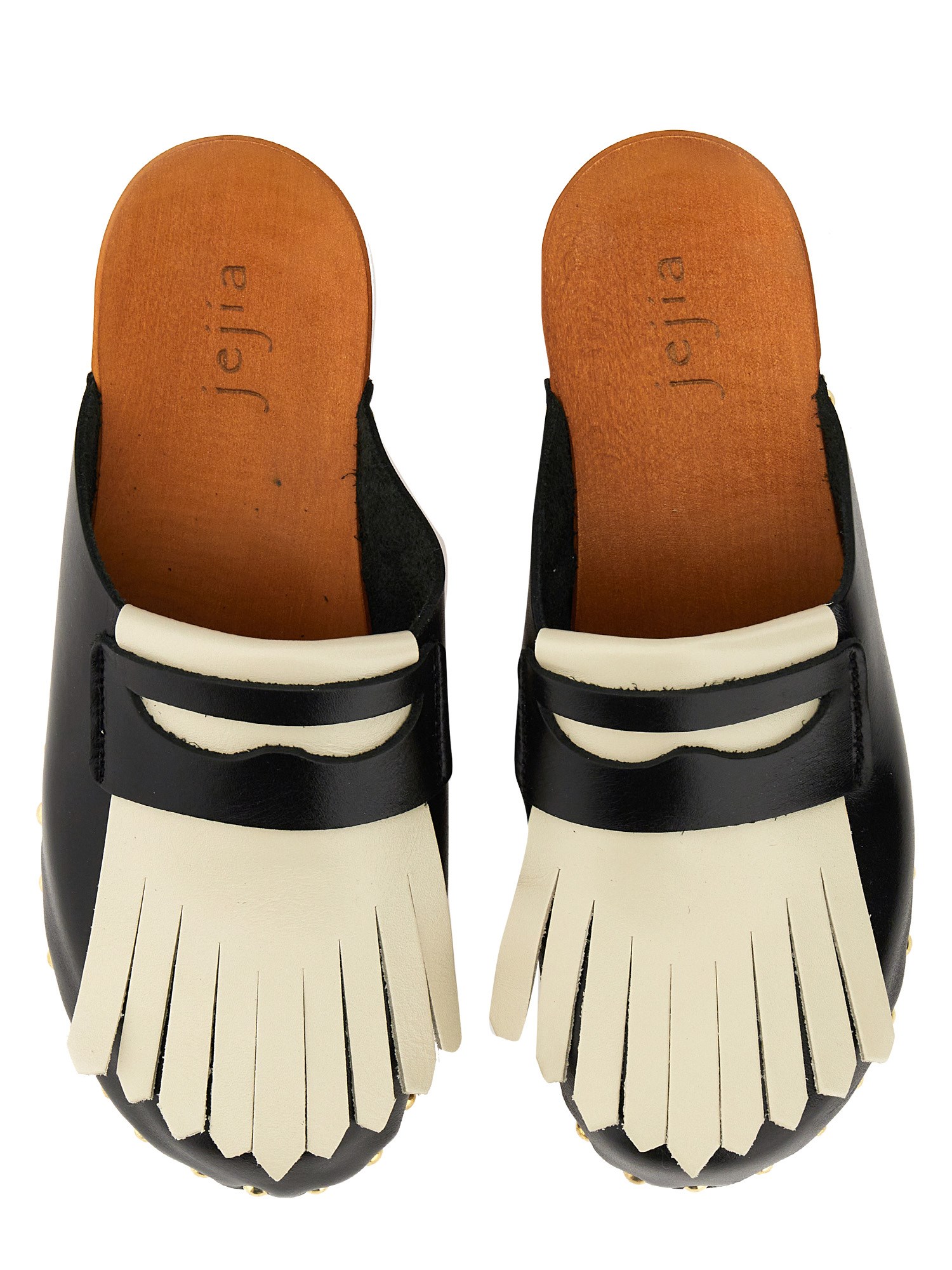 JEJIA    LEATHER CLOGS