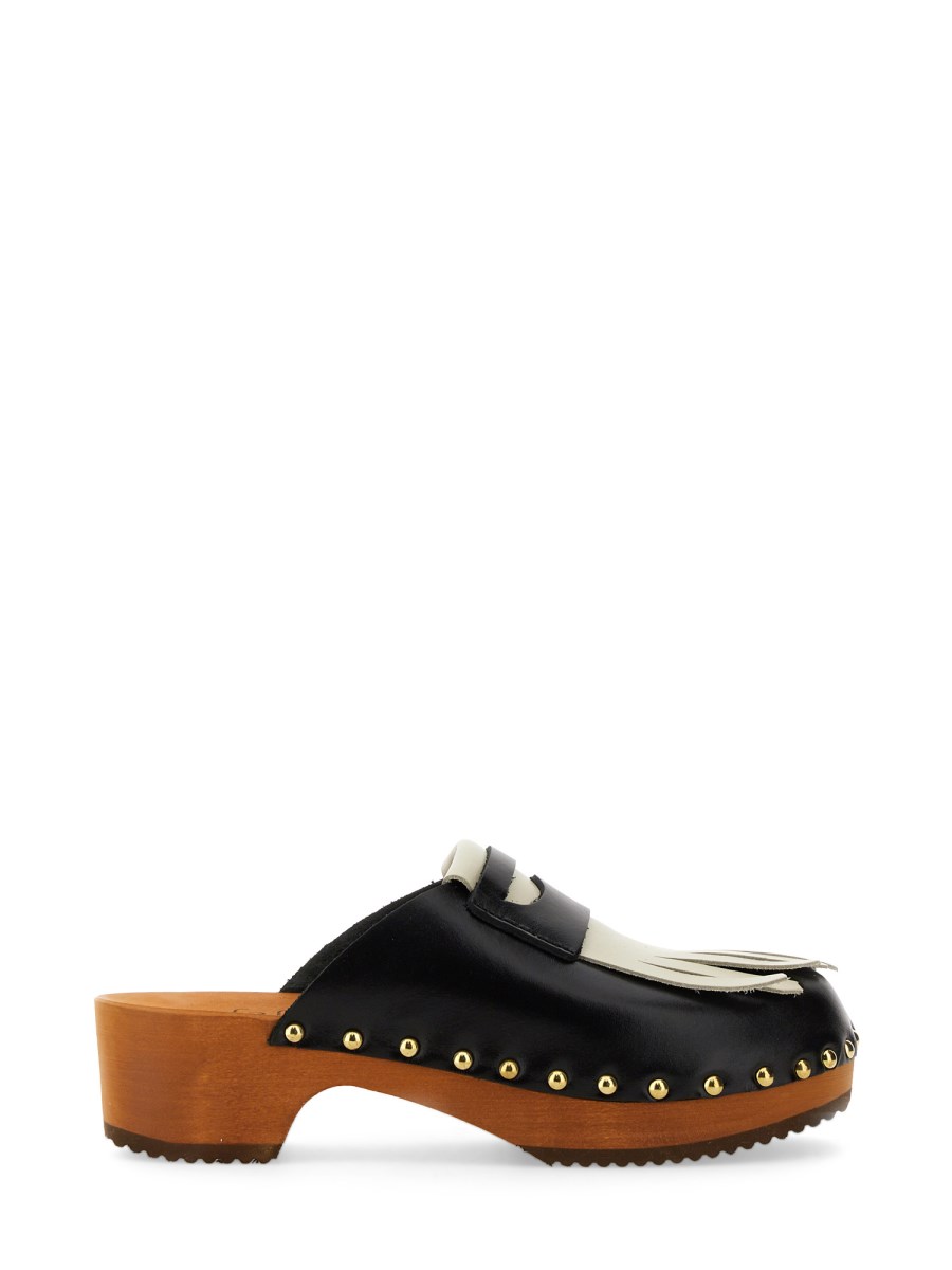 JEJIA    LEATHER CLOGS