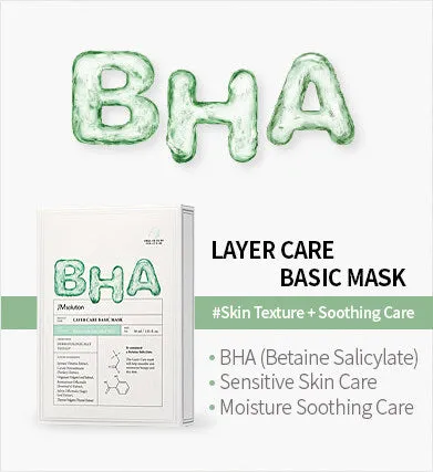 JMsolution Layer Care Masks AHA BHA PHA LHA Facial Skincare Sheets